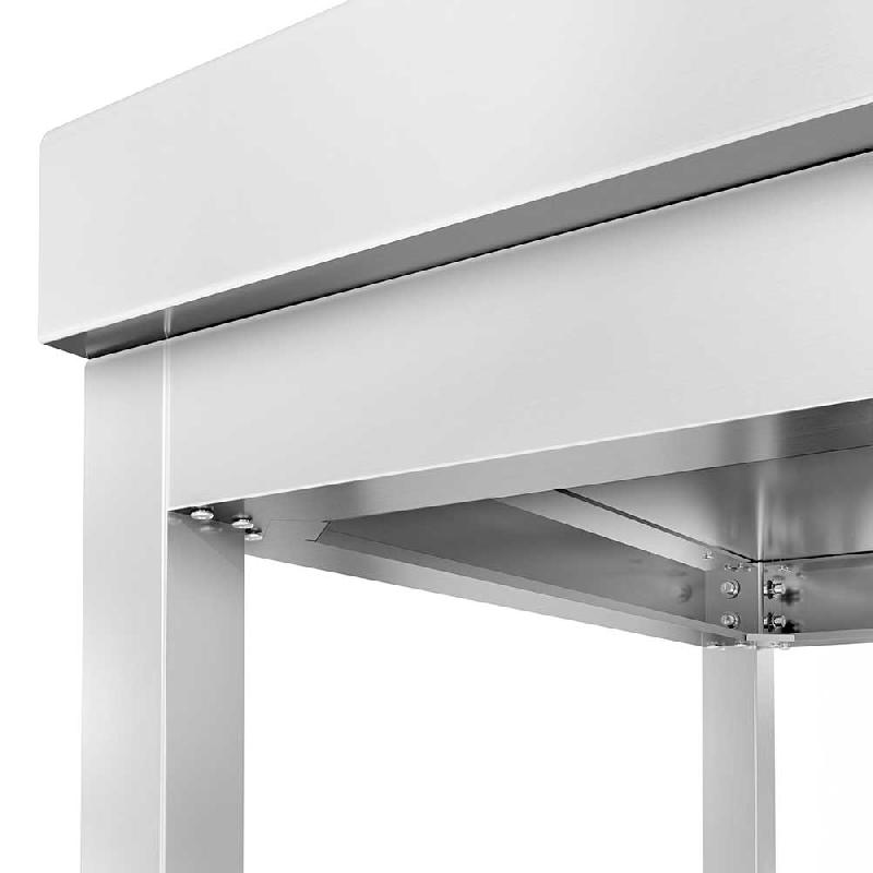 Table inox de découpe avec plan blanc - Profondeur 600 mm | Ggm - 1500_4