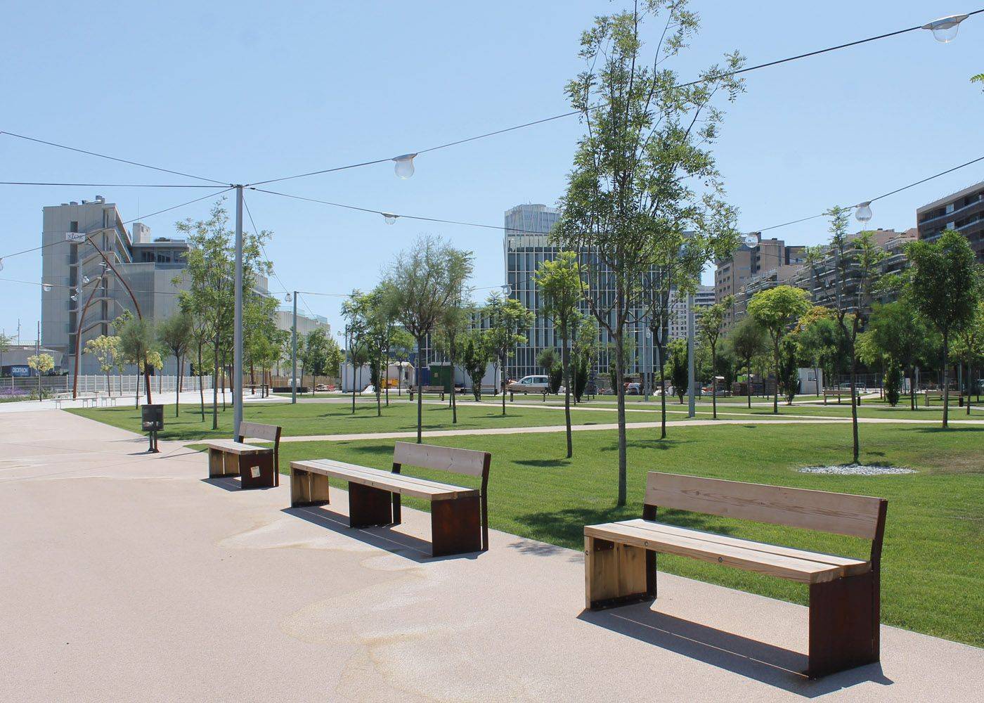 Banc public Gavarres UM311RD - acier Corten 8mm et lattes en bois traité classe IV_4