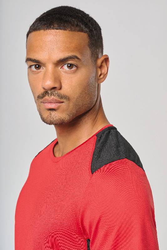 T-shirt de sport bicolore unisexe - Réf: PA478 - PROACT - Matière souple pour multisports_4