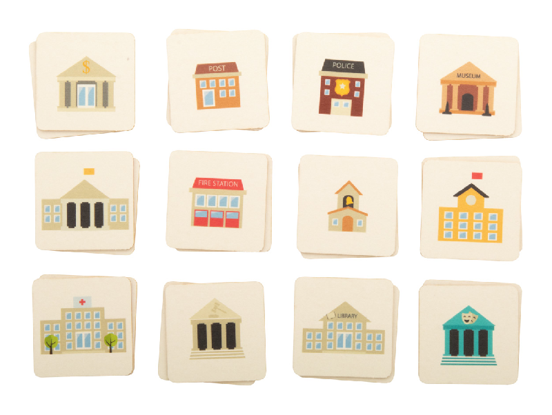 Jeu de mémoire personnalisé - 24 tuiles en carton thématique avec boîte en papier imprimée quadri_4