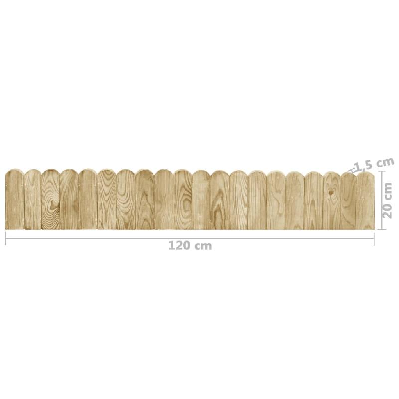 Vidaxl rouleaux de bordure 3 pcs 120 cm bois de pin imprégné 3053643_4