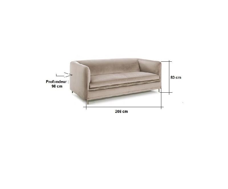 Canapé fixe 3 places Maxi Cheese - tissu personnalisable - design cosy et intemporel_4