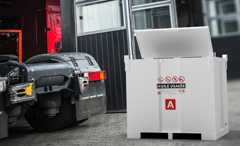 Cuve de récupération d'huiles usagées DechetBox Exel - capacité de 1450 à 5000 L - ergonomique et sécurisée_4