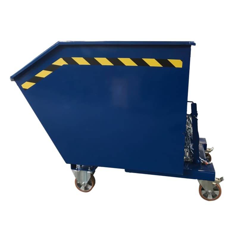 Benne basculante large sur roulettes 300l à 1500l_4