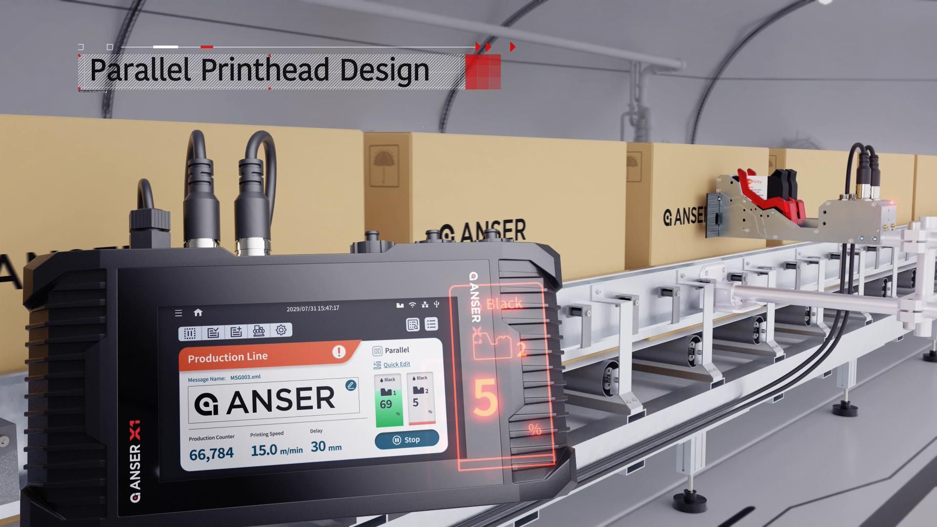 Imprimante jet d'encre thermique de nouvelle génération anser x1_4