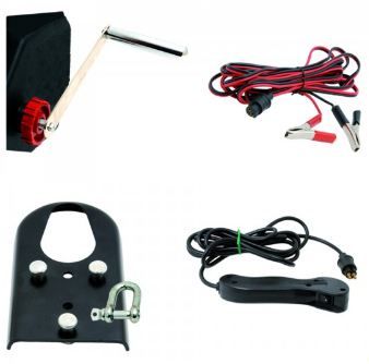 Treuil électrique PE12V Ribitech - Ribimex - 12V, poulie de mouflage et câble en acier torsadé_4