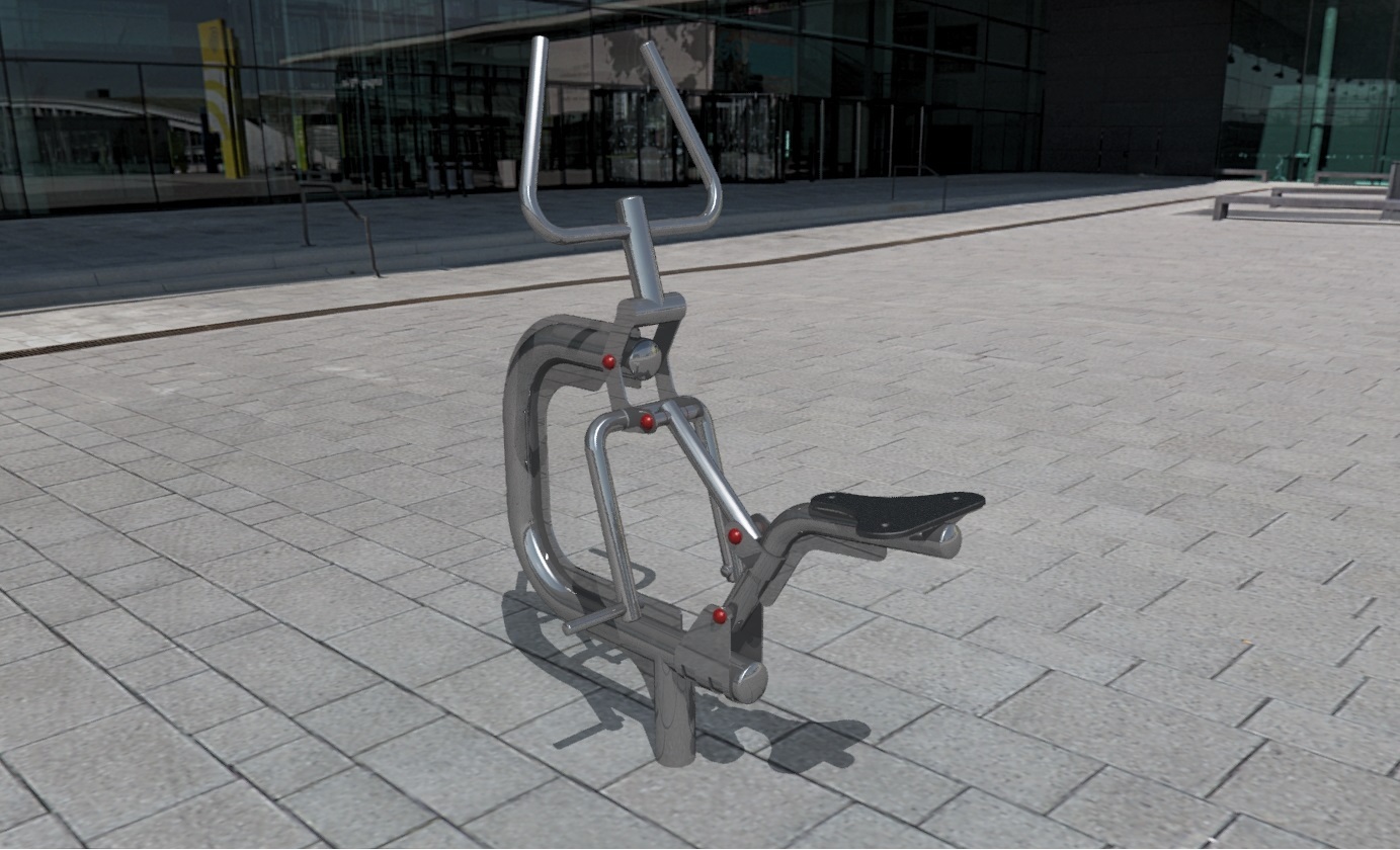 Station Cavalcade ou Cavalier en acier inoxydable - Référence SCAV - Equipement de fitness extérieur conforme NF EN 16630 : 2015_4