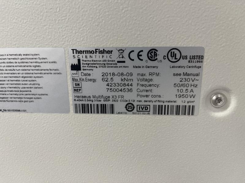 Centrifugeuse réfrigérée Thermo Scientific X3R FR_4