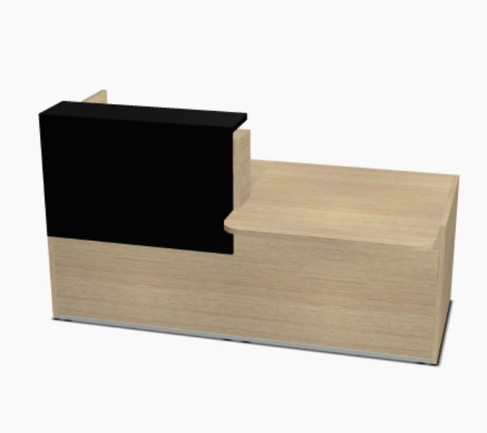 Bureau d'accueil lumineux Tera - MDD - 206, Droite, Noir_4