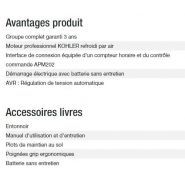 Technic 7500 TE AVR M groupe électrogène - Kohler - 6,50 kW - 8,10 kVA - 400 V - 50 Hz_4