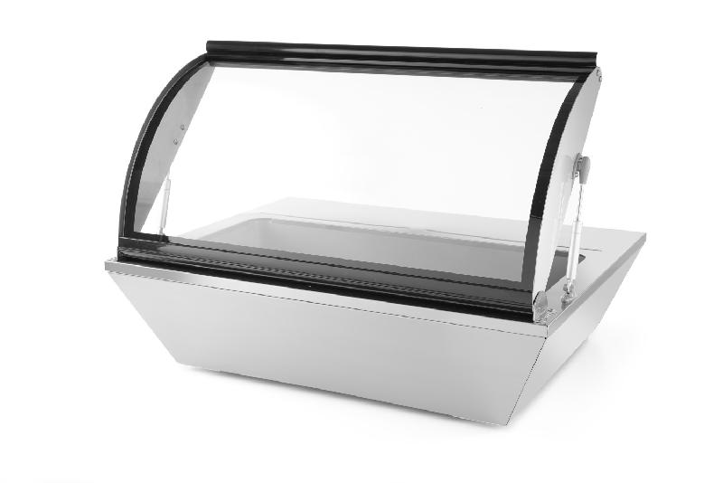 Vitrine de table à salade réfrigérée 8xGN1/6 positive 67L HENDI_4