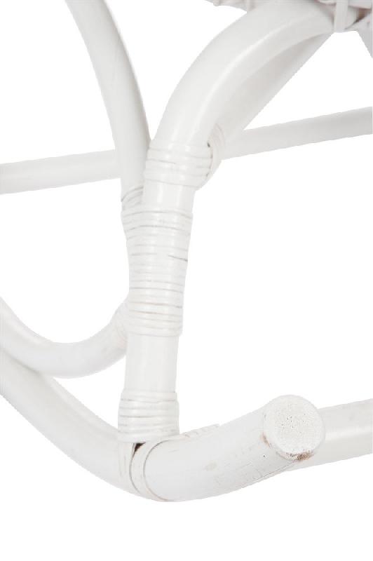 Chaise à bascule BYZA en rotin blanc - Design naturel et confortable - Dimensions L98 x H94 x P56 cm_4