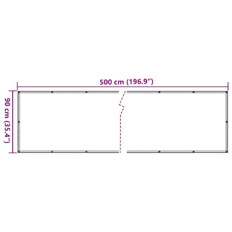 Vidaxl écran d'intimité de jardin blanc 500x90 cm pvc 4005454_4