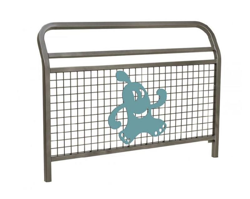 Barrières Écoles - Grillage à mailles carrées en fil de 5 mm - Tubes acier 40x40 mm et 30x30 mm - Longueur 1500 mm - Hauteur 1280 mm_4