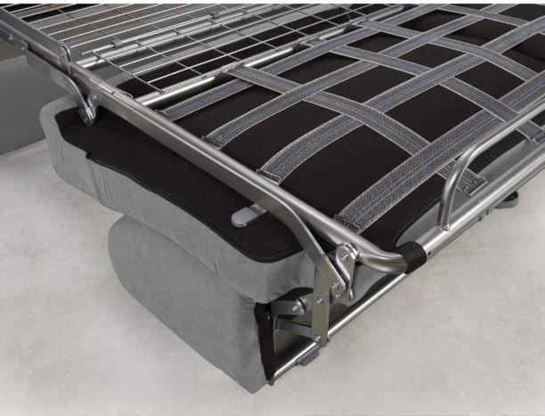 Canapé convertible express 140 cm Dreamer Edition - cuir et PU gris - matelas 16 cm - fabrication artisanale italienne_4