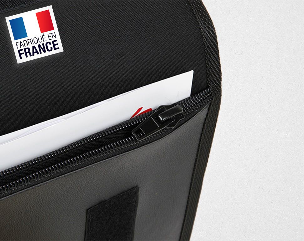 Sacoche porte documents véhicule avec rabat pour transport sécurisé_3