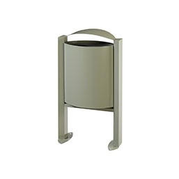 Corbeille en acier traité anticorrosion et anti-UV - 40L - Variantes cendrier et distributeur canin_4