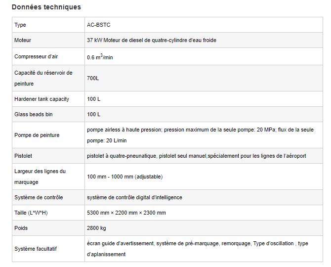 AC-BSTC - Machine de marquage routier ACE - Réservoir de peinture 700L, systèmes avancés et options multiples_4