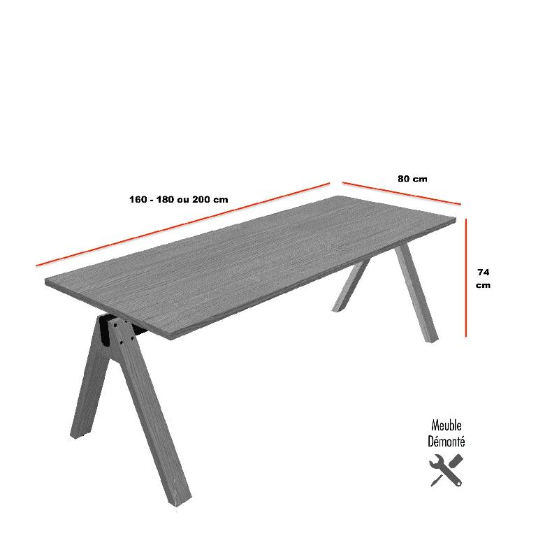 Bureau individuel Viga - MDD - Non, 200, Placage chêne cuivré_5