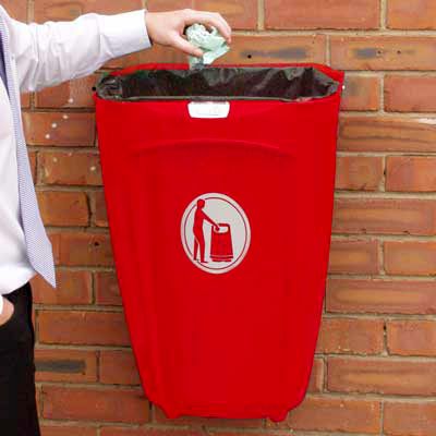 Super Trimline 50 - poubelle publique - Glasdon - 50 litres, fixation murale ou sur poteau_4