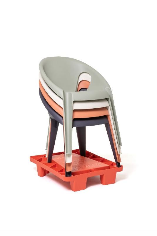 Lot de chaises empilables - Extérieur, Polypropylène recyclé - 16 Chaises Bell_4