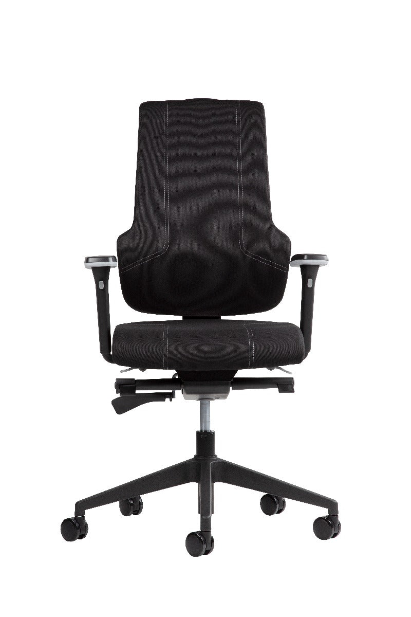 Chaise de bureau ergonomique et professionnelle - THECHAIR avec appui-tête réglable en option, soutien lombaire et accoudoirs 4D_4