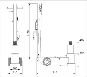 65-1AP - Crics pour industrie aéronautique - AC Hydraulic - Capacité 65 tonnes - Hydropneumatique_4