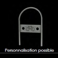 Arceau vélos Toscane - mobilier inox personnalisable - 1200mm de hauteur - fixation par scellement ou platine_4