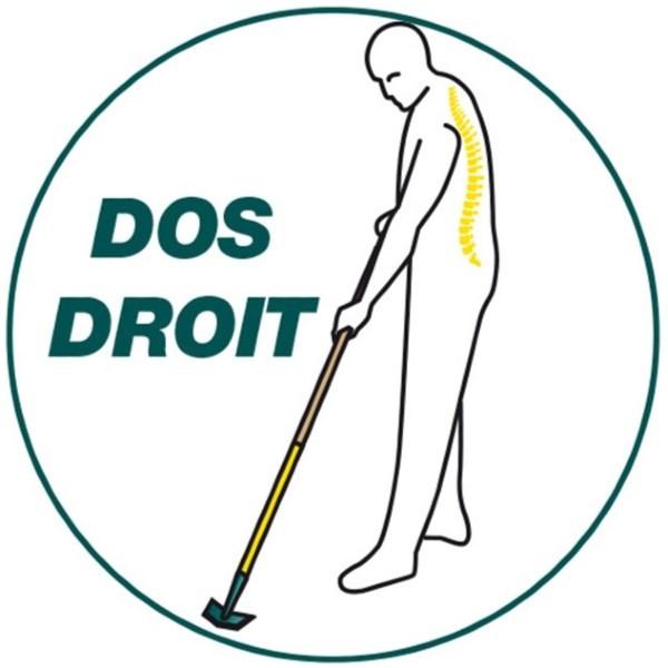 Ratissoire spécial gravillon avec manche ergonomique - lame 16 cm affûtée - bois PEFC 150 cm - Leborgne 211215_4