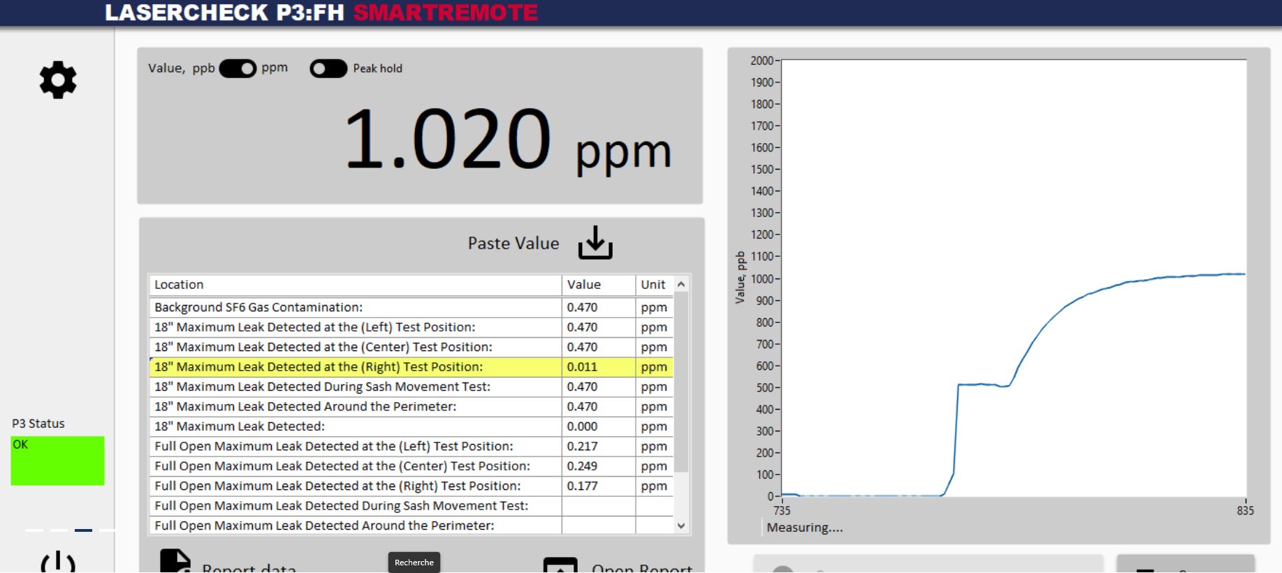 Analyseur SF6  -Test Confinement Sorbonne selon ASHRAE 110-2016_4