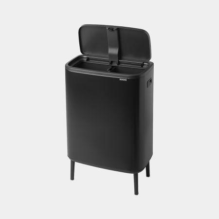 Poubelle Brabantia Bo Touch Bin Hi - 2 x 30 litres - Matt Black - Idéale pour trier les déchets à la maison_4