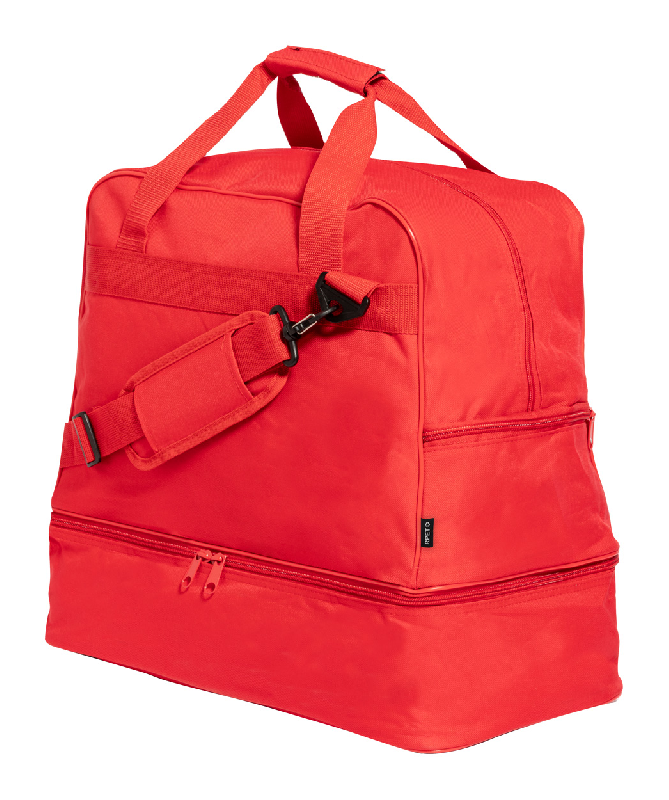 Sac de sport en RPET - avec compartiments zippés, compartiment à chaussures et bandoulière réglable_4