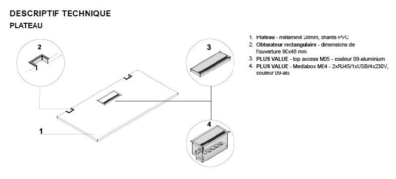 Bureau électrique réglable en hauteur - MDD - Non, 120, Blanc, Blanc_4