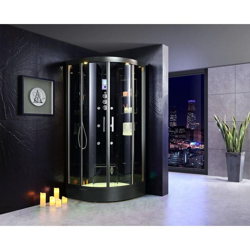 CABINE DOUCHE HAMMAM ARCHIPEL® QDR 90C BLACK_4