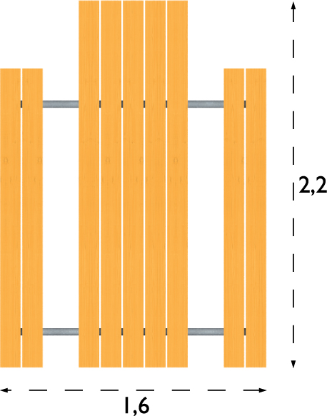 Table de pique-nique Olvon - Hags réf 8042460 - Montage en 1 heure - Dimensions 2200x1500x720 mm_4