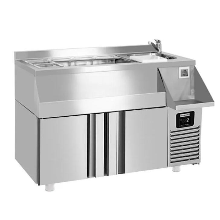 Table réfrigérante pour bar/boissons - 1,2 x 0,6 m - 150 litres - avec 2 portes_4