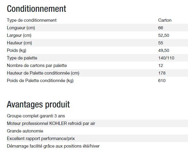3000 XL TB UK C5 - Groupe électrogène Kohler - Gamme PERFORM - Puissance max 2,80 kW - 230V - 50 Hz_4