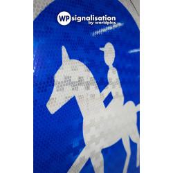 Panneau d'obligation B22C - Chemin réservé aux cavaliers - Signalisation routière conforme NF et CE_4