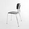 117.42 - Chaises empilables Meubles Gaille SA - empilement par 10 pièces - structure chromée et assise bois contreplaqué_4