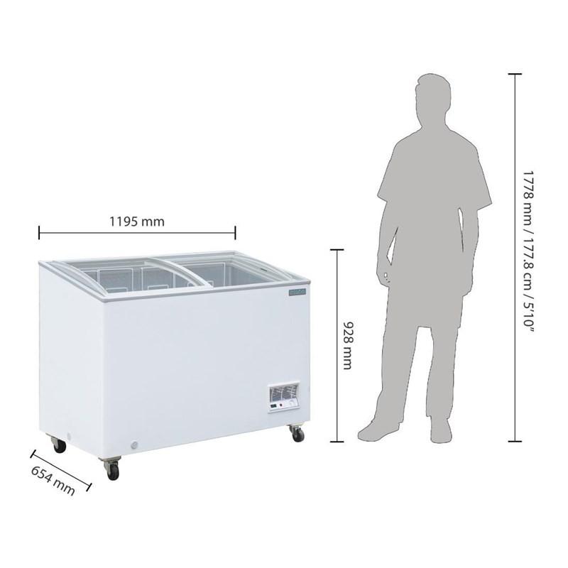 Congélateur coffre vitré Série G 270L GM499 Polar_4