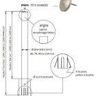 Potelet Deauville Tête Bombée Peint - Tube acier Ø60mm Ø76,1mm Ø90mm Ø114mm - Hauteur 1200 ou 1300 mm - RAL 7 JOURS CHRONO_4