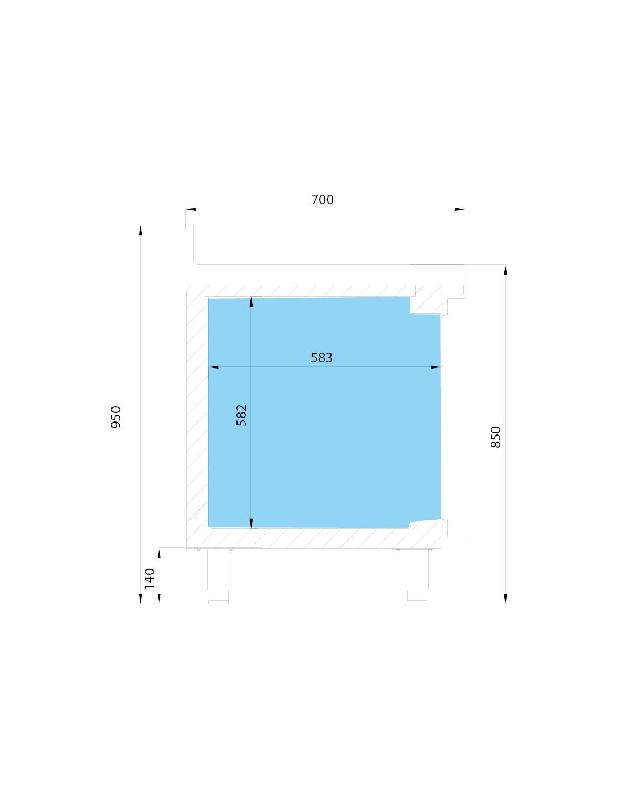 Desserte réfrigérée négative 2 portes GN 1/1 adossée - tout inox AISI304 - Température -18°C - Infrico_4