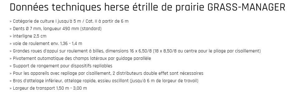 Grass Manager - herse agricole Einboeck - jusqu'à 5 m de largeur de travail pour prairies saines et équilibrées_4