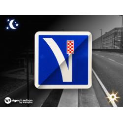 Panneau indication voie de détresse à droite C26A - signalisation routière obligatoire_4