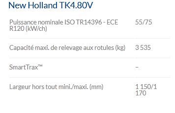 Tk4.80v tracteur agricole - New Holland - chenilles SmartTrax™ - moteur F5C 3,4L Tier 4A - 55/75 kW/ch_4