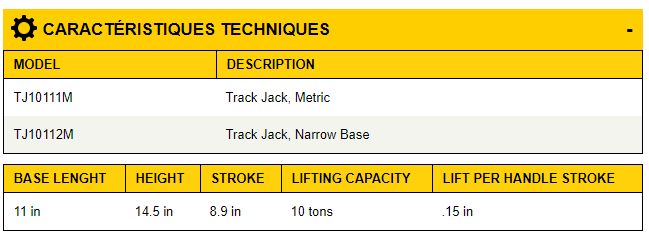 Tj10 - crics relève-voie - stanley infrastructure - capacité de levage de 10 tonnes_4