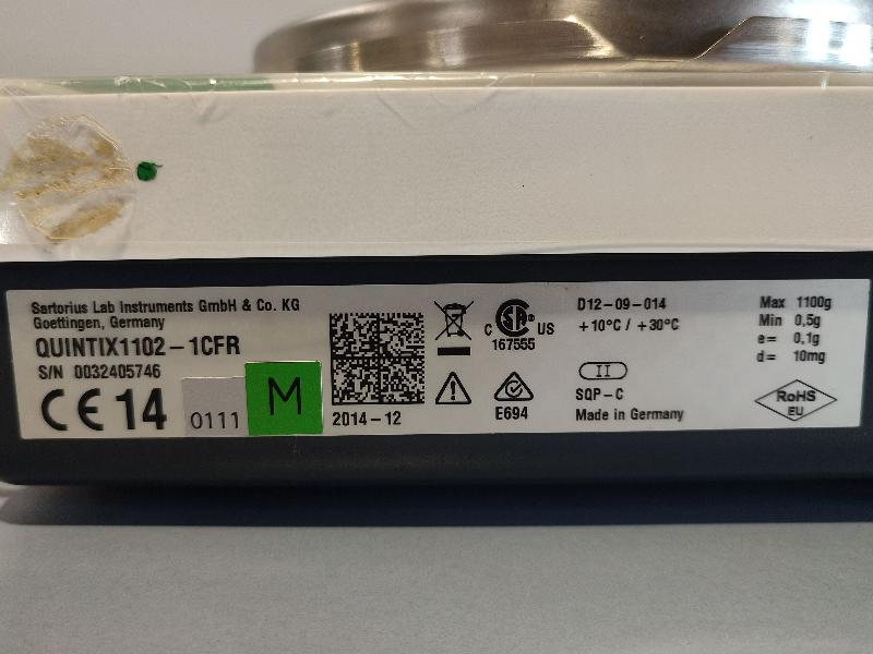 Balance de précision SARTORIUS QUINTIX 1102 1CFR  1100g / 0,01g_4