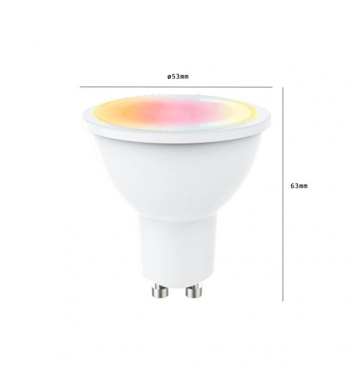 Ampoule GU10 LED - 5W - RGB + blanc avec télécommande 24 touches - réf R300851_4