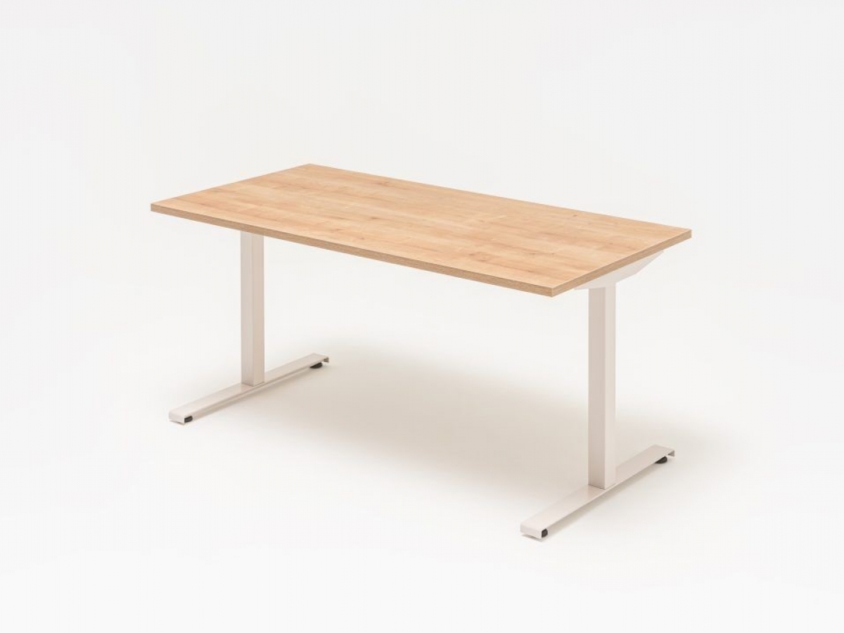 Bureau opératif simple et fonctionnel - OGI T - design élégant et personnalisable avec plateau mélaminé et système de gestion des câbles_4