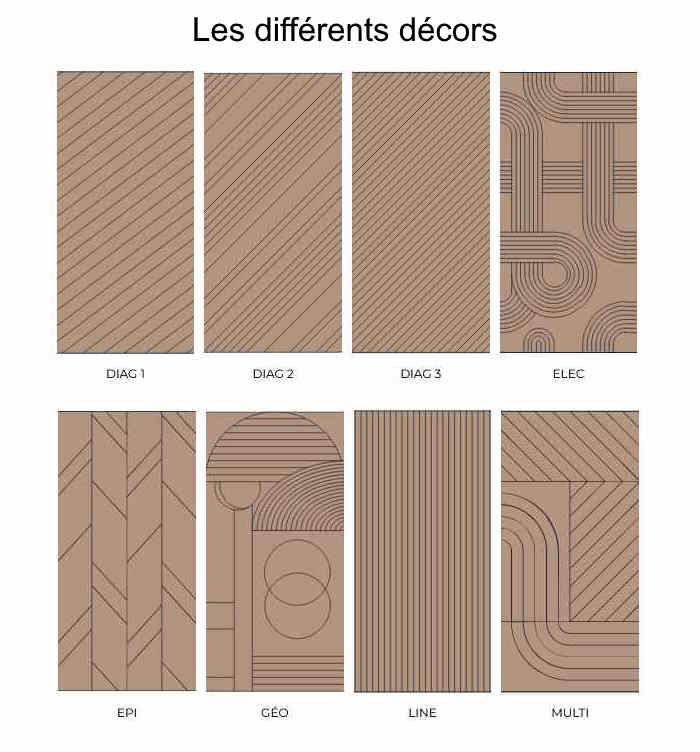 Absorbants acoustiques MACAO avec motifs géométriques